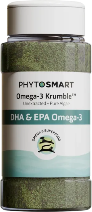 PhytoSmart DHA + EPA algae omega-3 supplement label